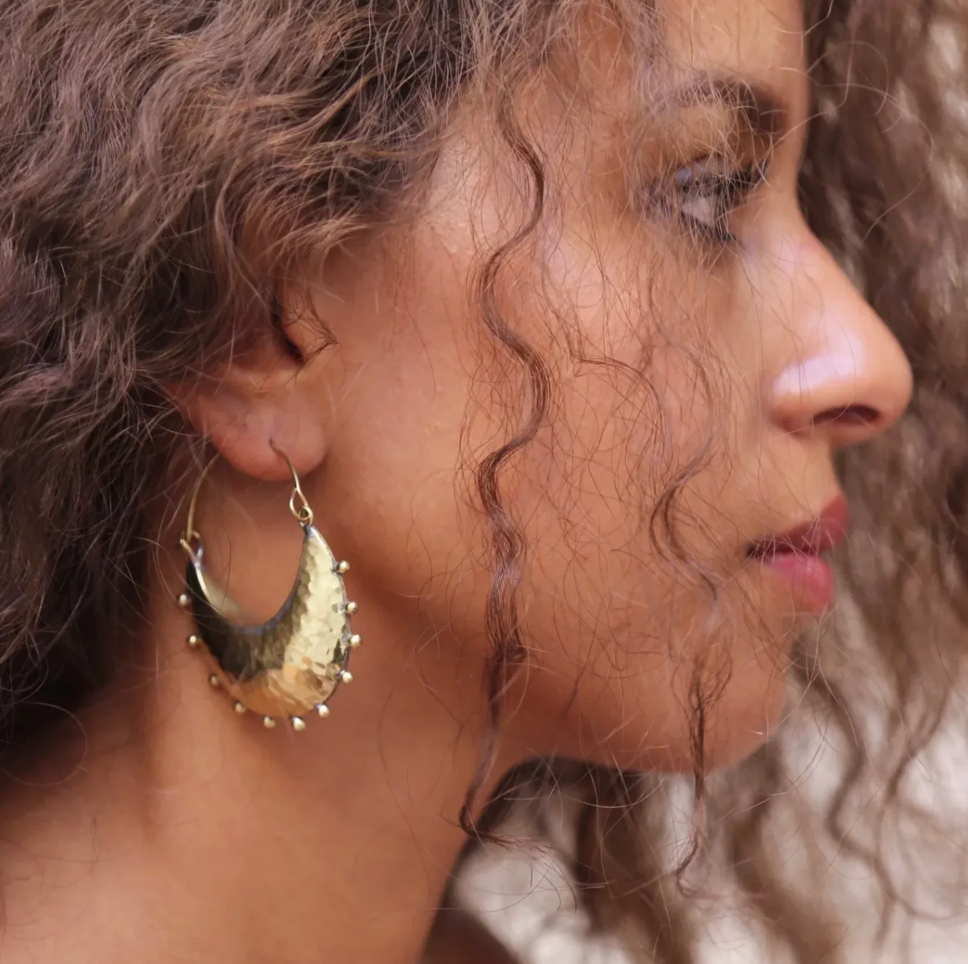 Hebba Crescent Hoop Earrings