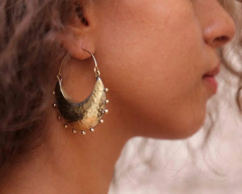 Hebba Crescent Hoop Earrings