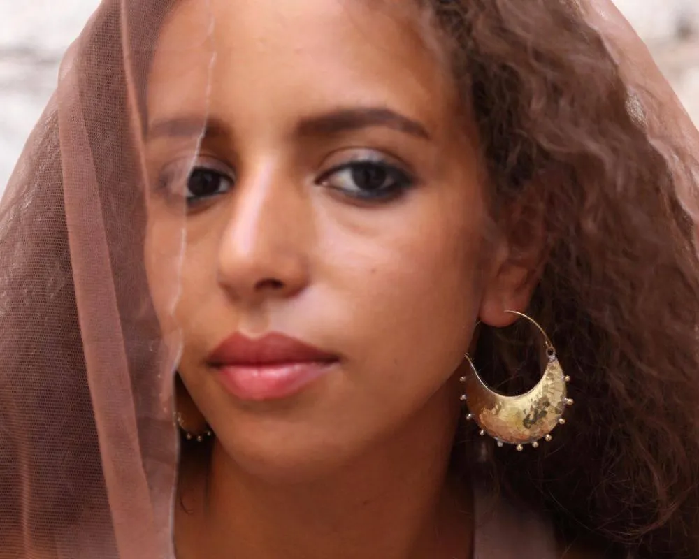 Hebba Crescent Hoop Earrings