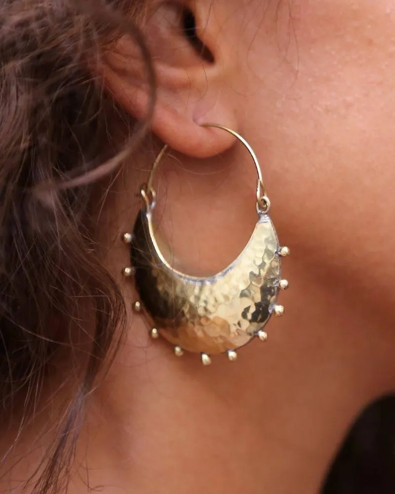 Hebba Crescent Hoop Earrings