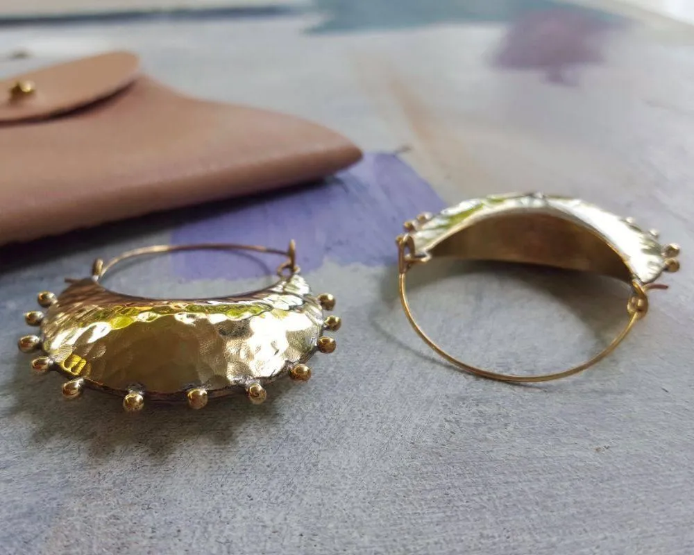 Hebba Crescent Hoop Earrings
