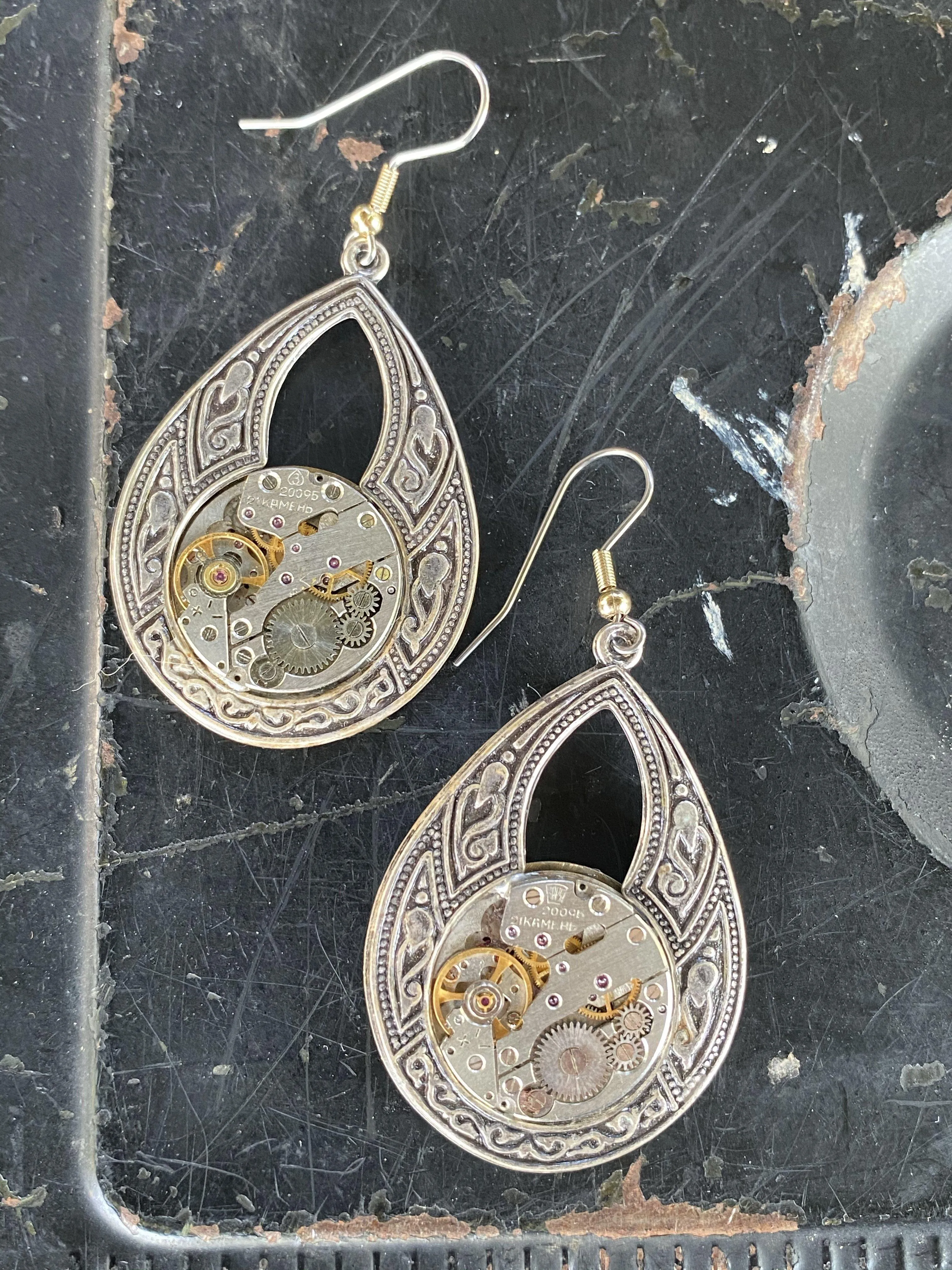 Helen, Large Oval Victorian Earrings