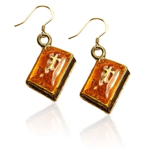 Holy Bible Charm Earrings