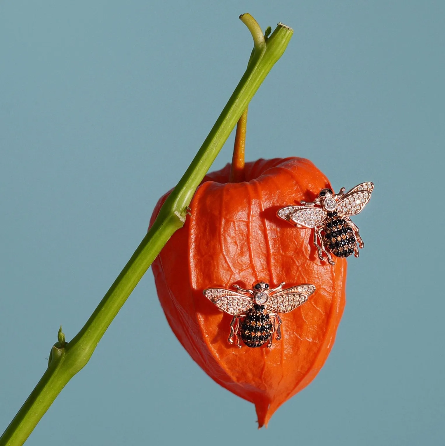Honey Bee Pendant Necklace Dipped in Gold
