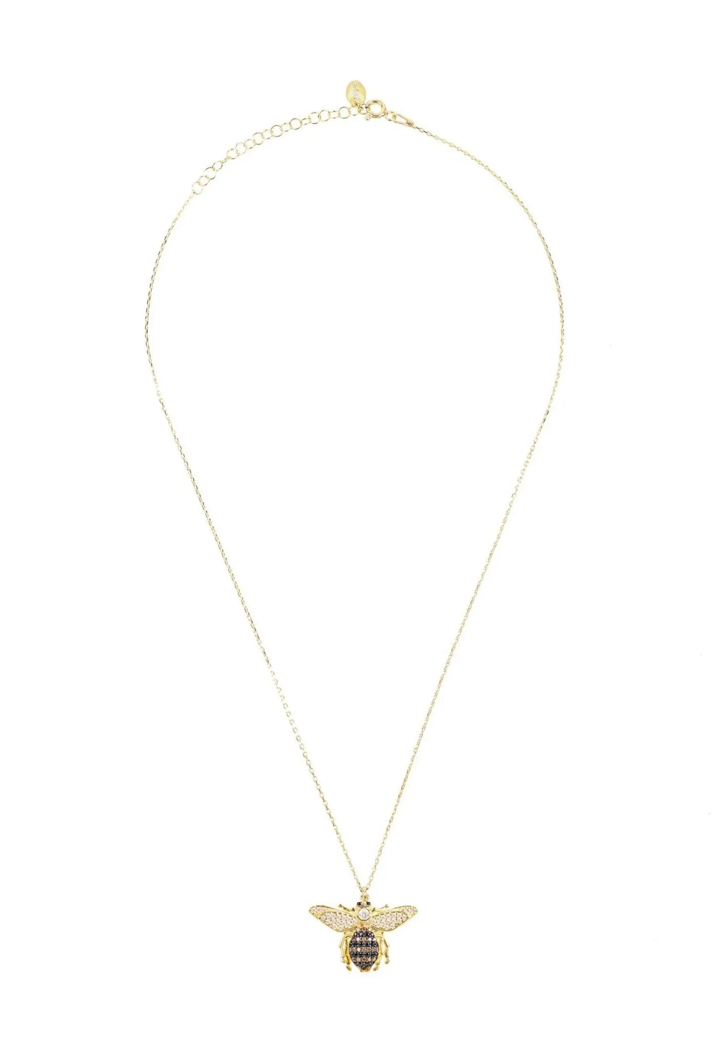 Honey Bee Pendant Necklace Dipped in Gold
