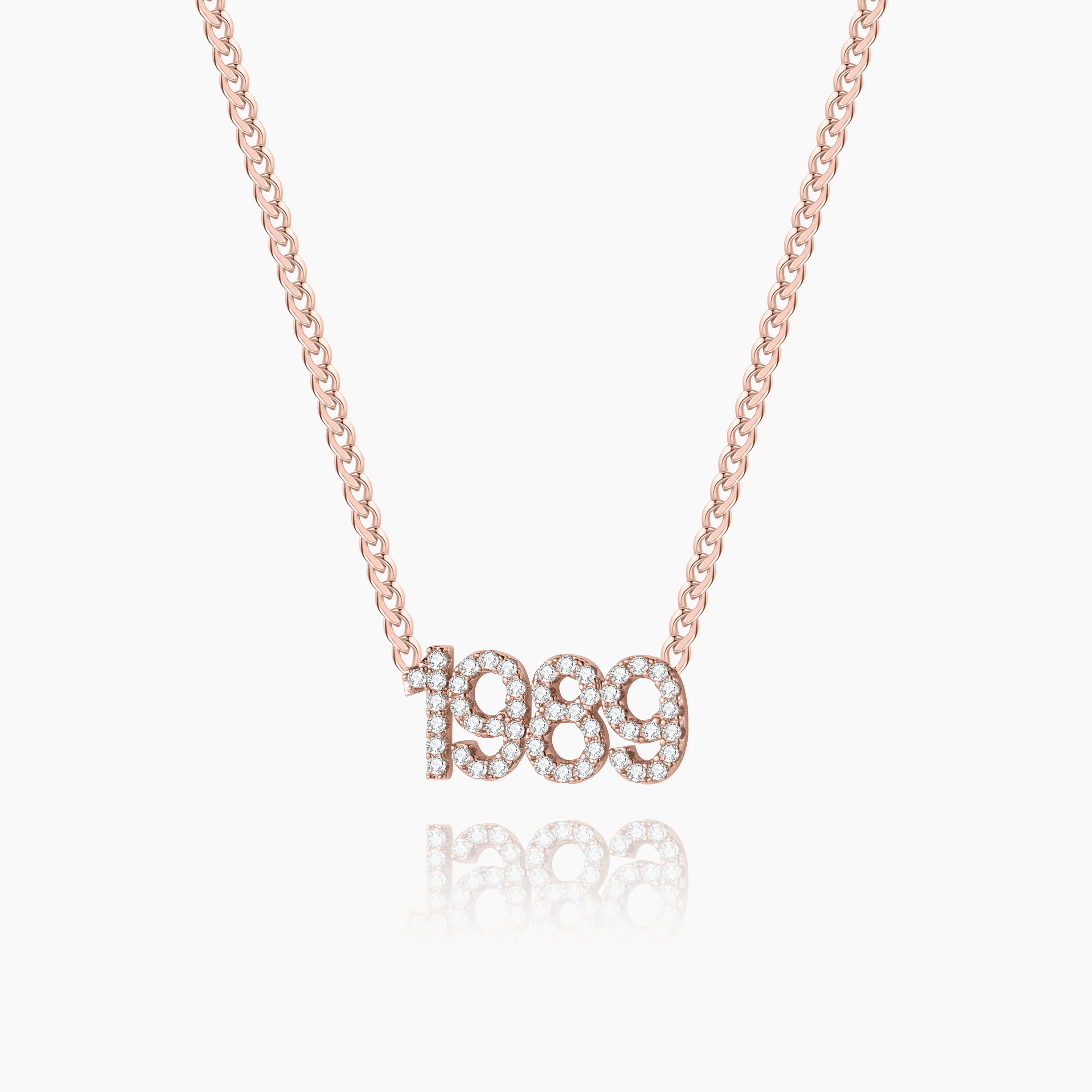 Iced Year Necklace w/ Cuban Chain