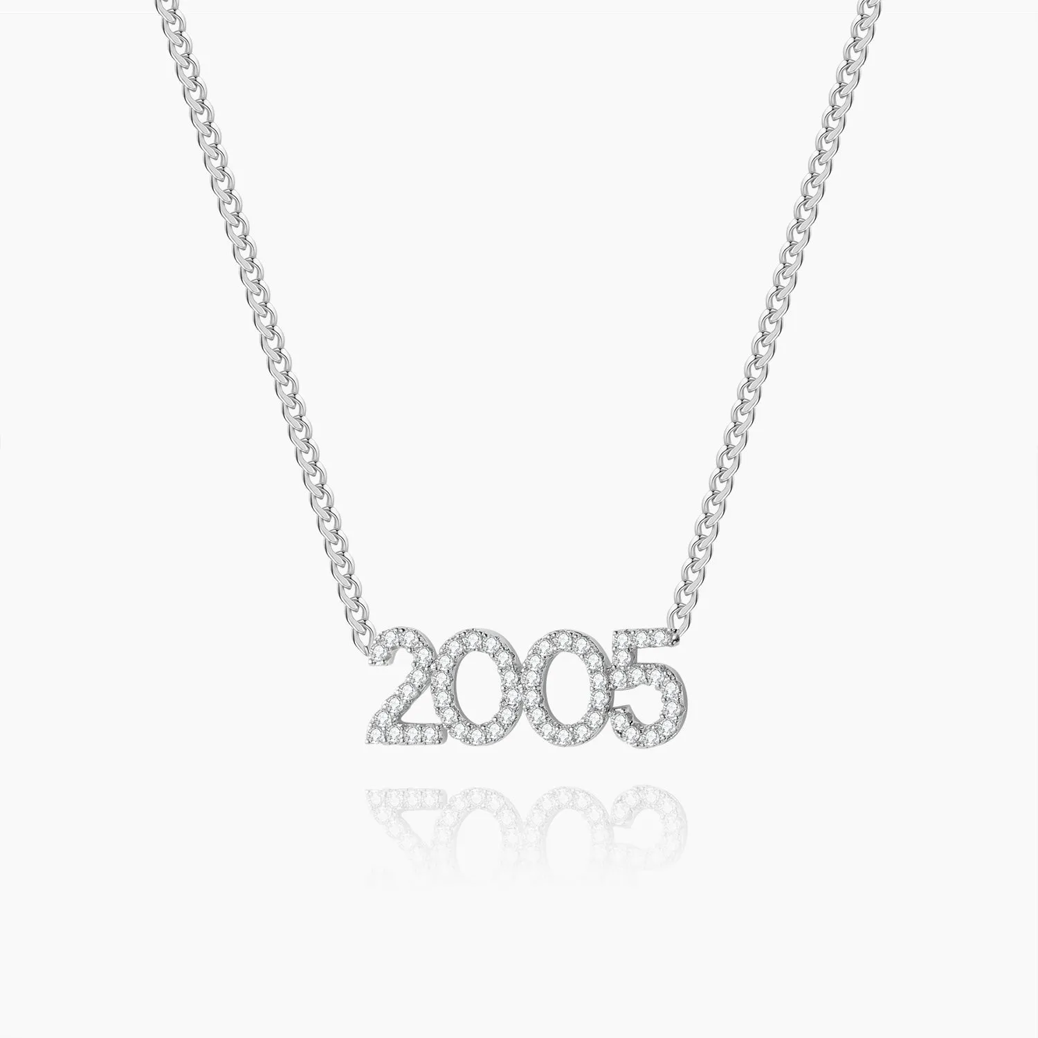 Iced Year Necklace w/ Cuban Chain