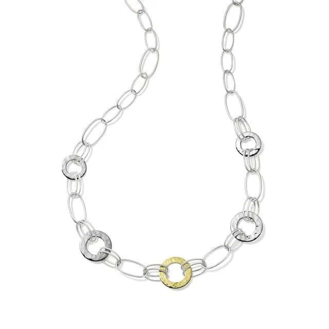 Ippolita Sterling 18K Chimera Mixed Disc Necklace