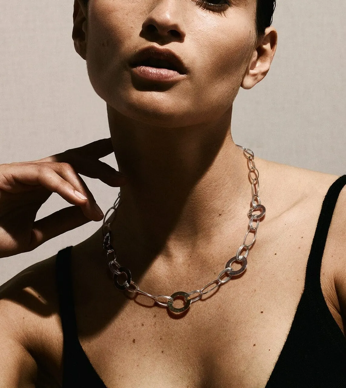 Ippolita Sterling 18K Chimera Mixed Disc Necklace