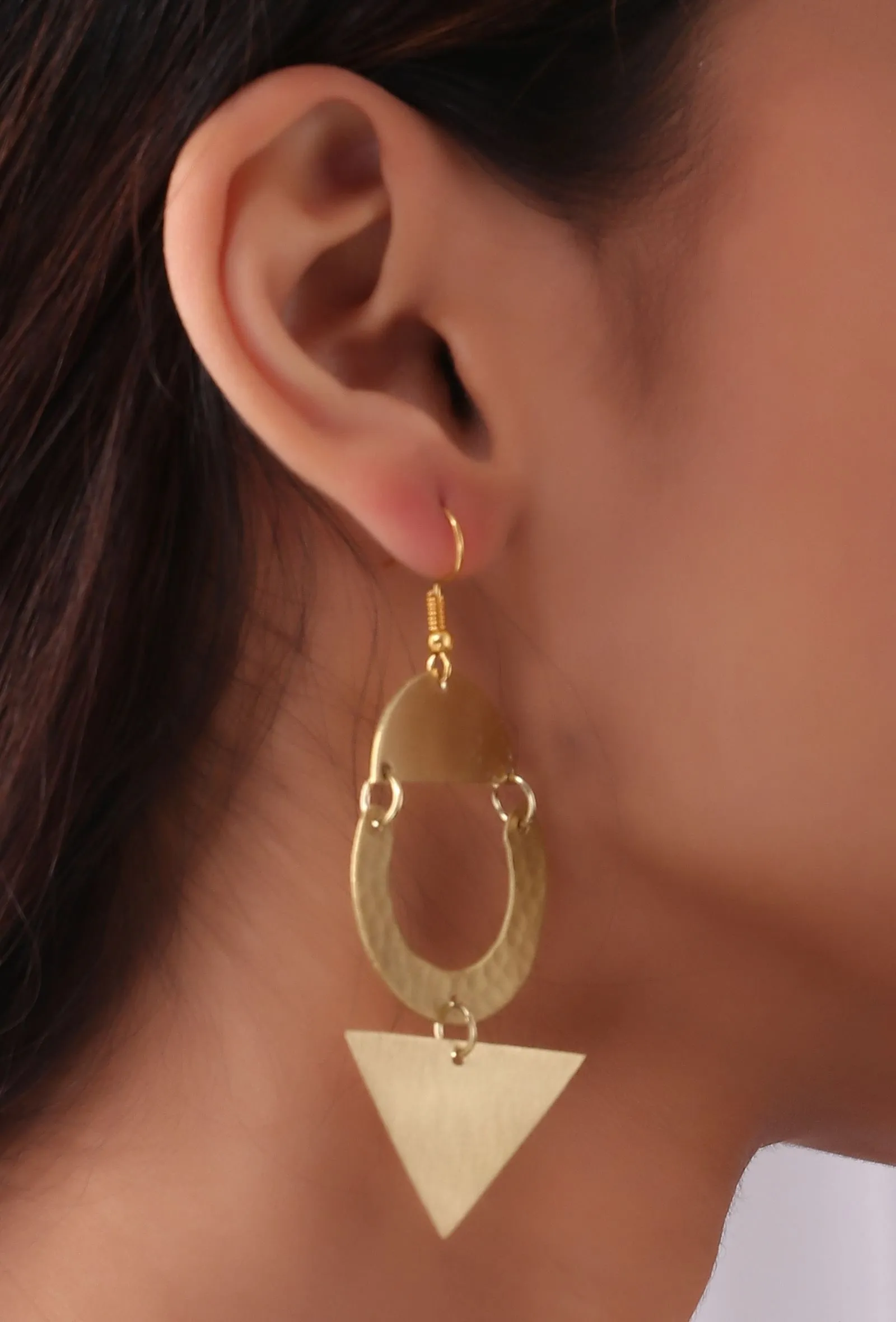 Jacqueline Brass Earrings
