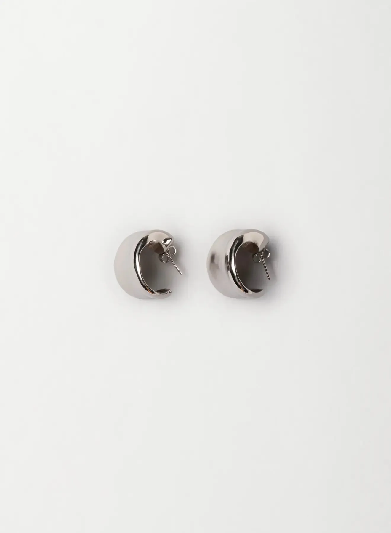 JASMIN SPARROW CURVE HOOPS (SILVER)