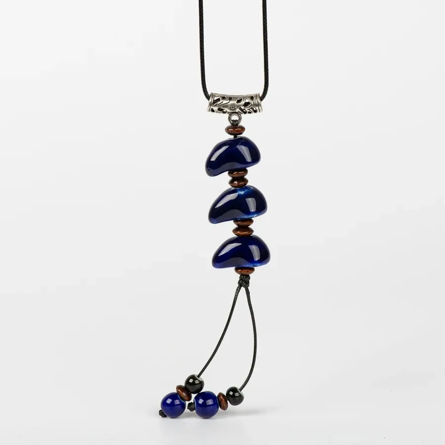 Jingdezhen Unique Shape Ceramic Beads Necklace Bohemian necklaces