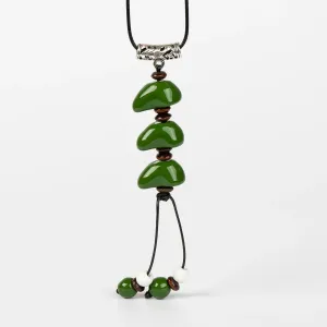 Jingdezhen Unique Shape Ceramic Beads Necklace Bohemian necklaces