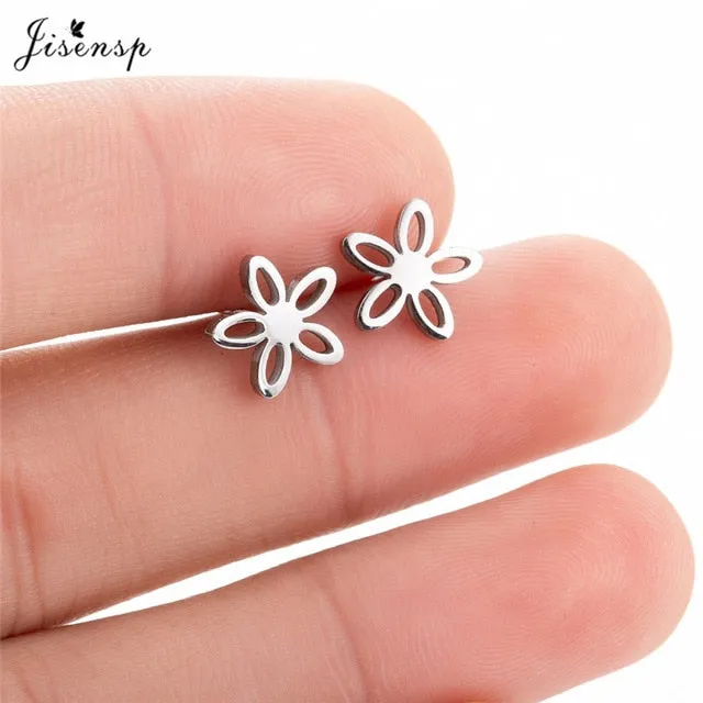 Jisensp Stainless Steel Ballet Earrings for Women Music Earing Fashion Tree of Life Stud Earring Girls Jewelry Kids Accessories