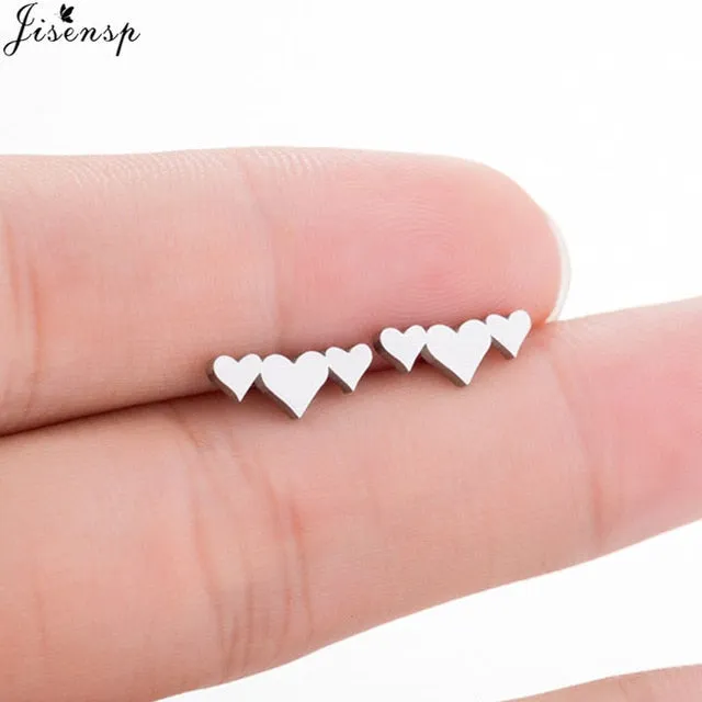 Jisensp Stainless Steel Ballet Earrings for Women Music Earing Fashion Tree of Life Stud Earring Girls Jewelry Kids Accessories