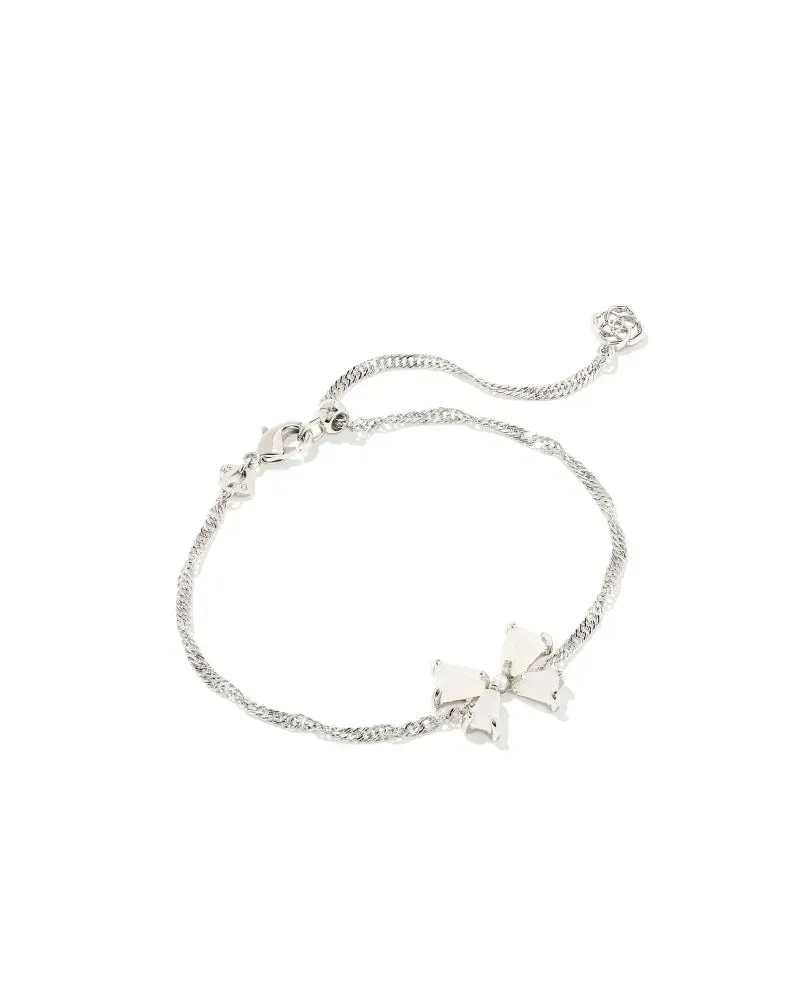 Kendra Scott Blair Bow Small Chain Bracelet in Iridescent Drusy