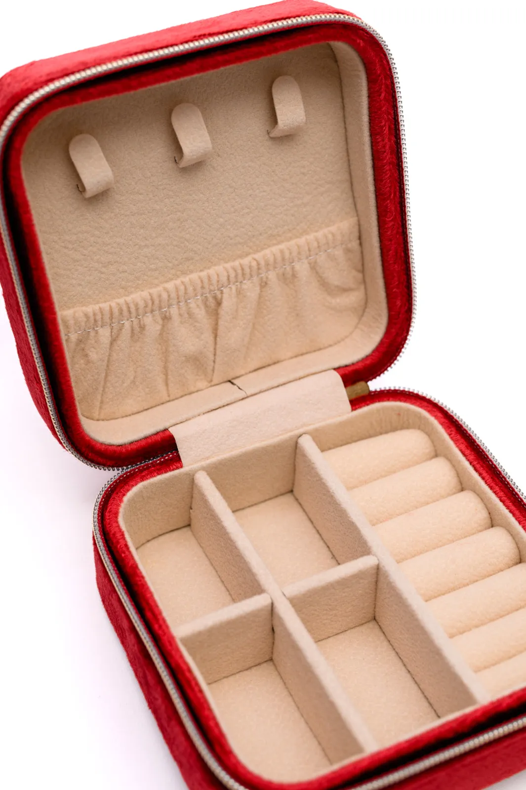 Kept and Carried Velvet Jewelry Box in Red (Online Exclusive)