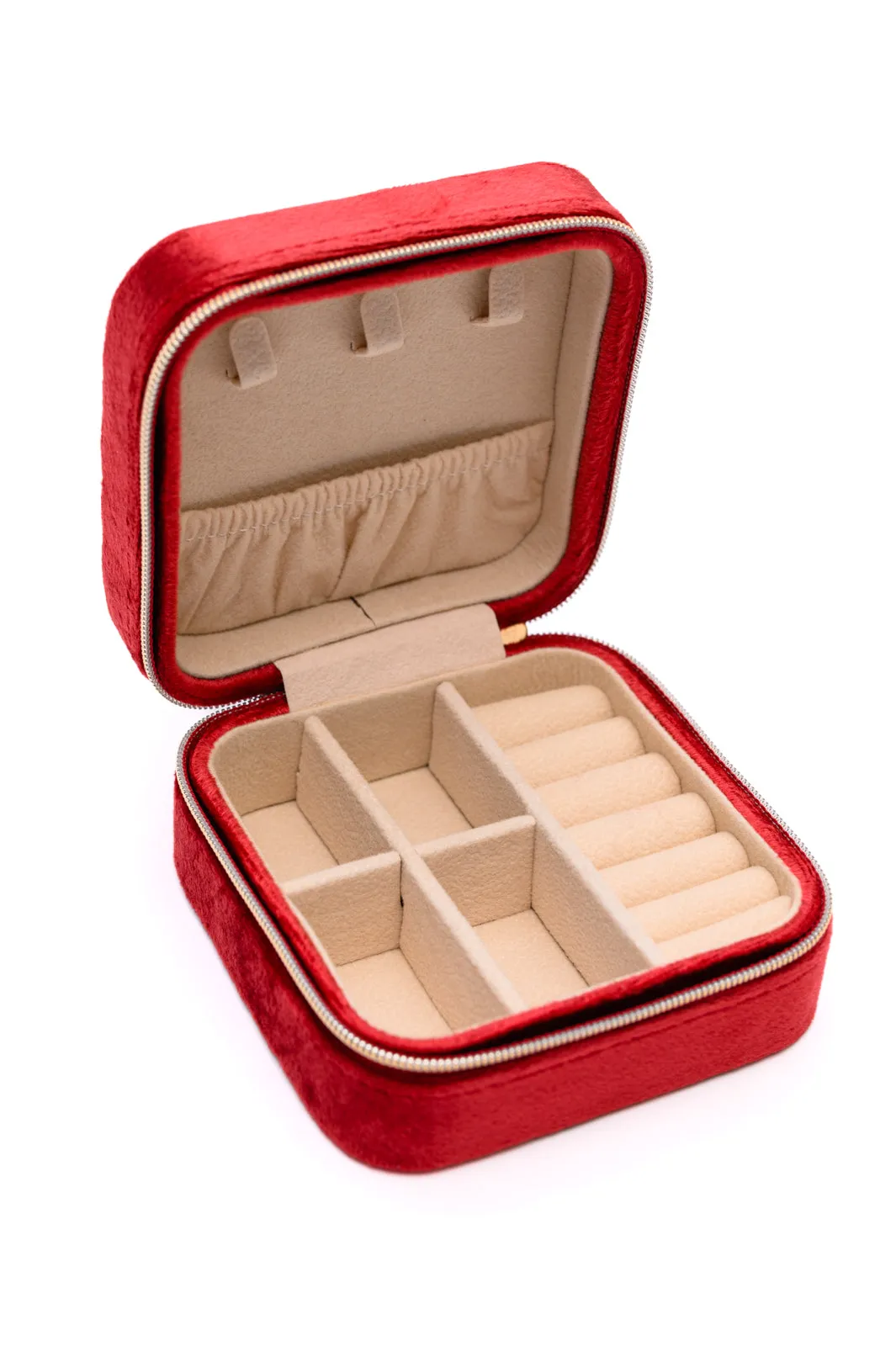 Kept and Carried Velvet Jewelry Box in Red (Online Exclusive)