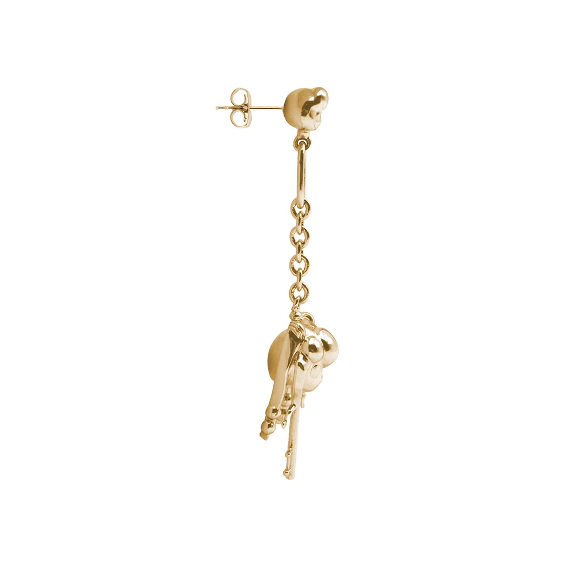 Key Drop Earrings in Gold