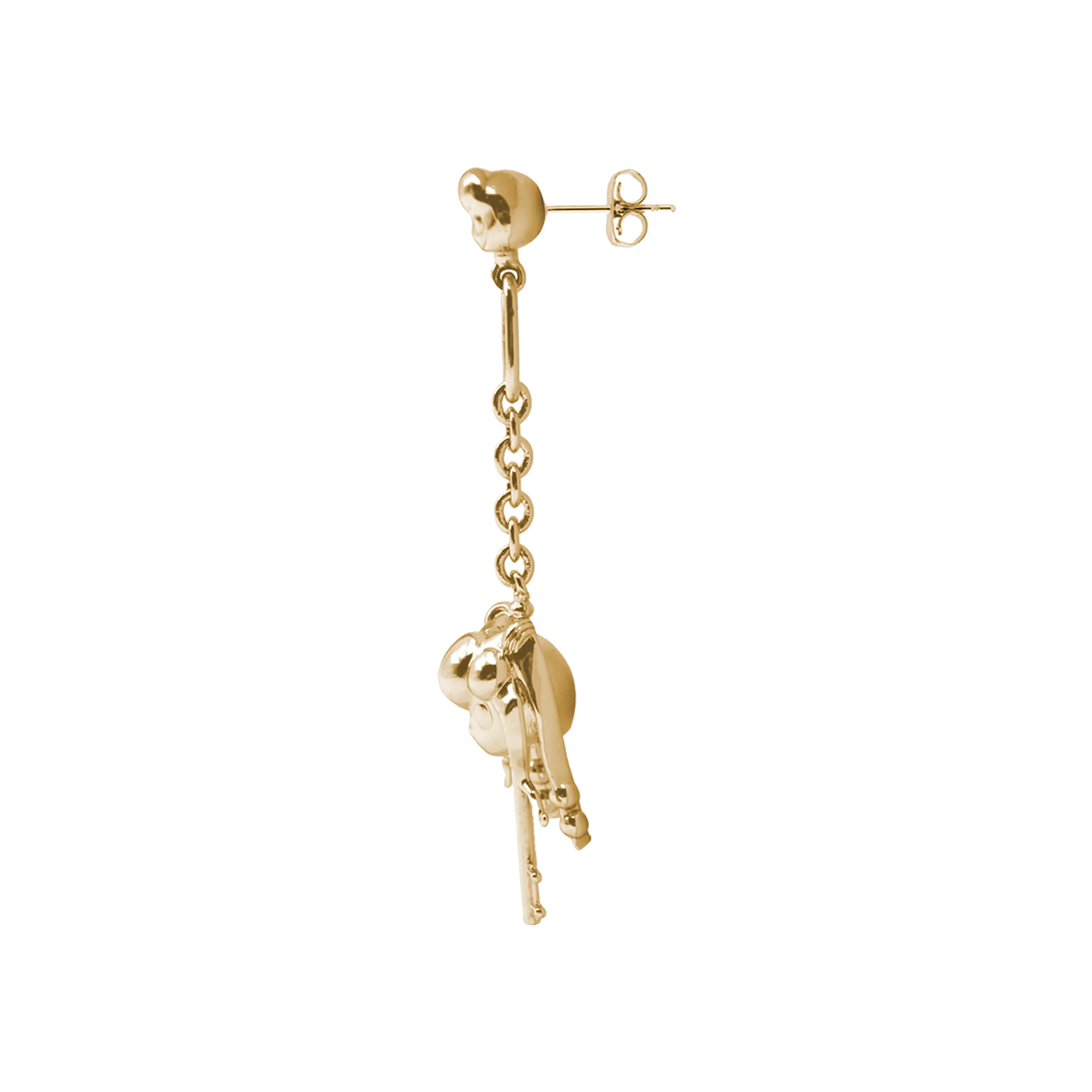 Key Drop Earrings in Gold
