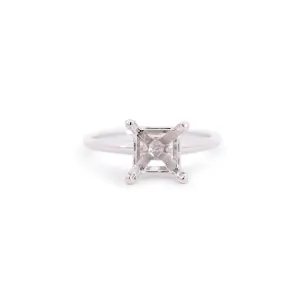 Ladies 14K White Gold Solitaire Semi-mount Engagement Ring