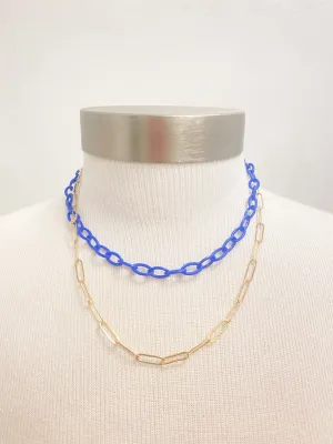Layered Colorful Chain Necklace