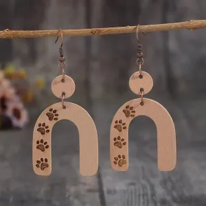 LOVCIA Chic Wooden Geometric Design Earrings for Women
