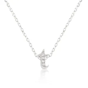 LOVCIA Dazzling Cubic Zirconia Initial T Necklace