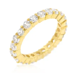 LOVCIA Pure Radiance Eternity Band in Luxurious Goldtone Finish