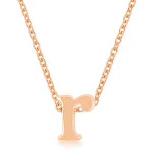 LOVCIA Rose Gold Tone 'R' Initial Necklace