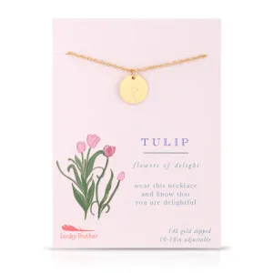Lucky Feather - Tulip Botanical Necklace