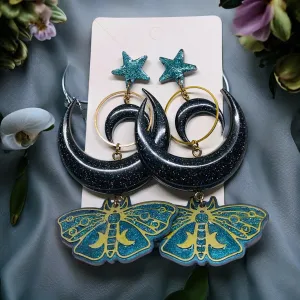Lunar Black Nocturne Bohemian Earrings