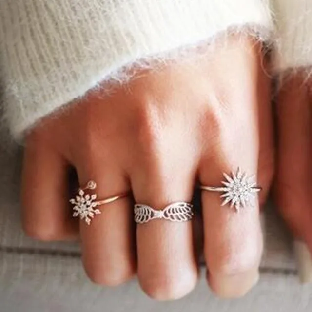Luxurious Rings Sets 3pcs/sets