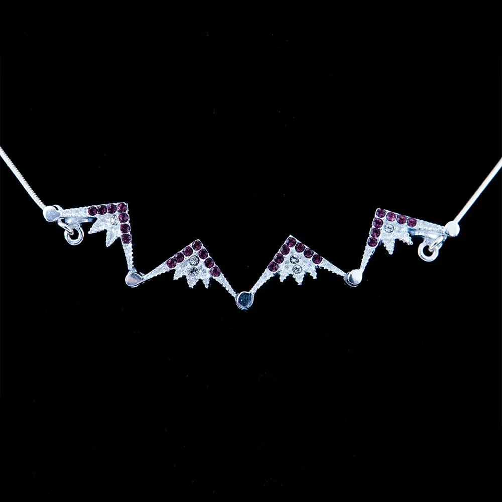 Magnetic Star of Bethlehem Necklace with Purple Gemstones
