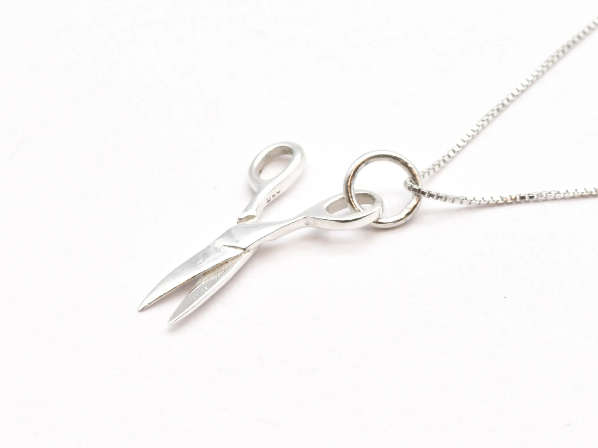 Mini Scissors Pendant - Dainty Cutting Tool - Unique Silver Necklace