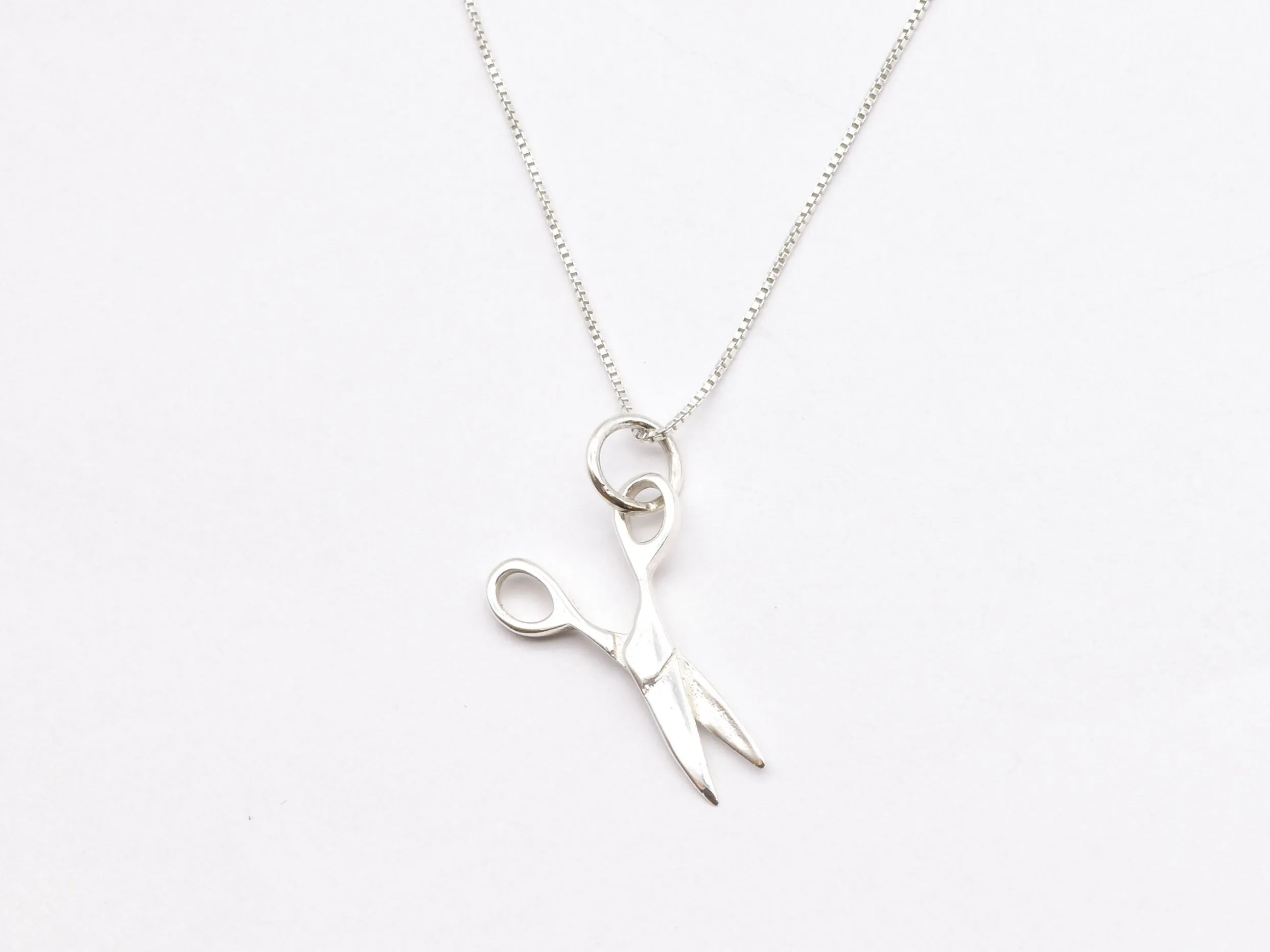 Mini Scissors Pendant - Dainty Cutting Tool - Unique Silver Necklace