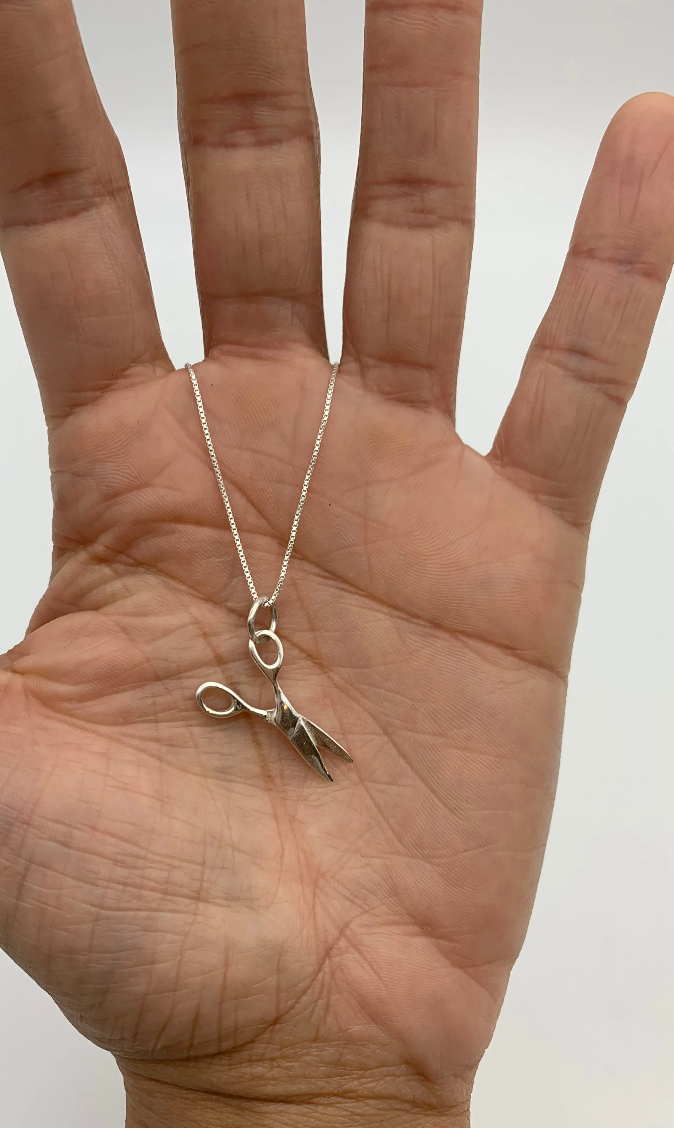 Mini Scissors Pendant - Dainty Cutting Tool - Unique Silver Necklace