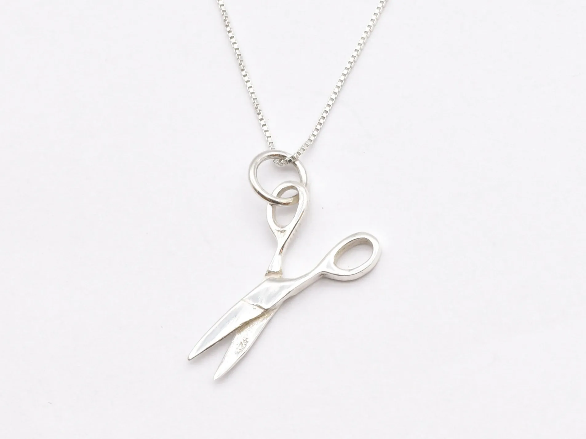 Mini Scissors Pendant - Dainty Cutting Tool - Unique Silver Necklace