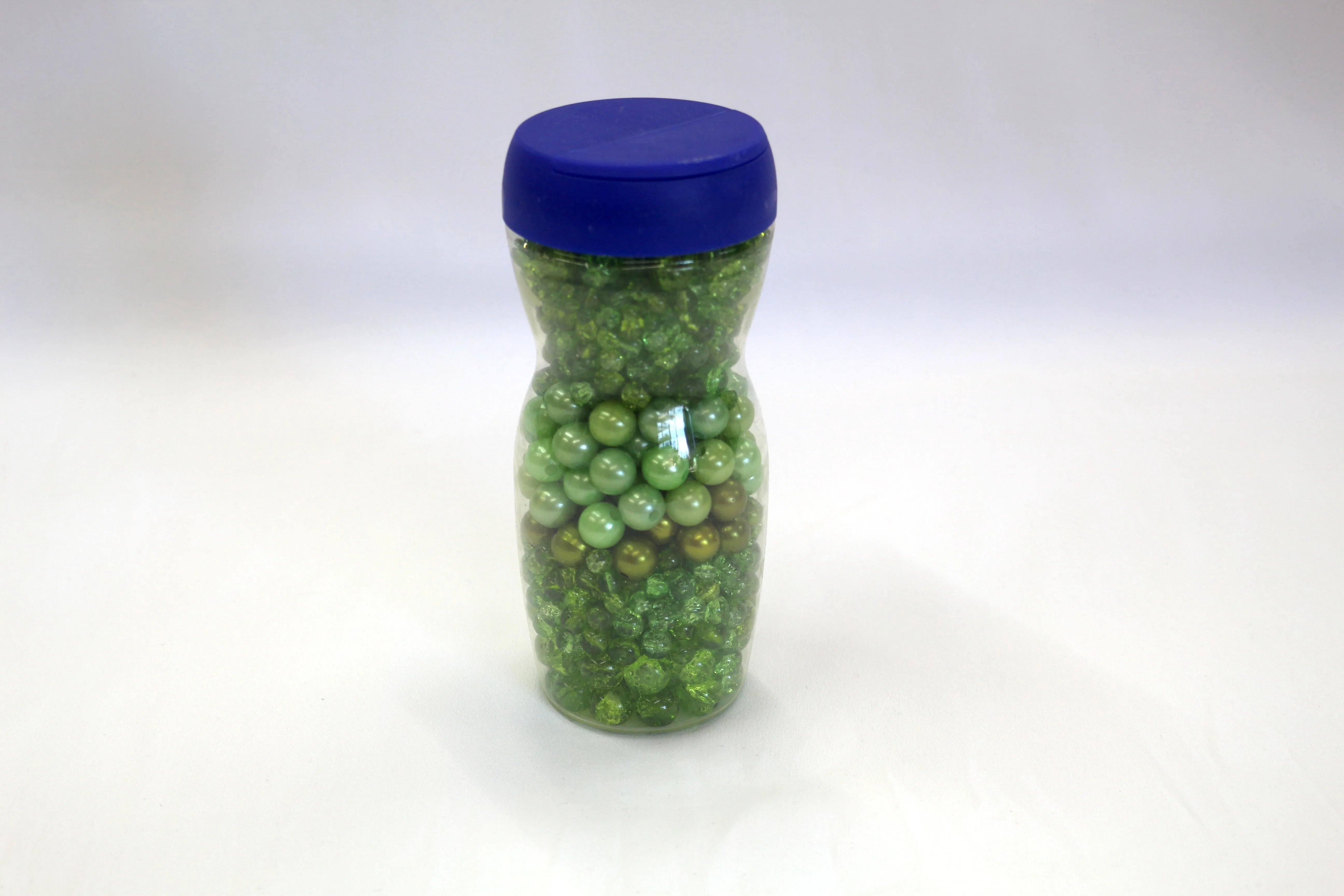 Mixed Bead Jar – Glass & Plastic Beads for Crafting & Jewelry Making (Emerald Drops)
