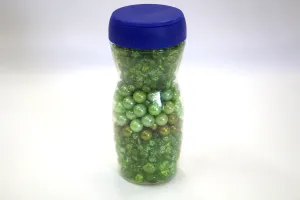 Mixed Bead Jar – Glass & Plastic Beads for Crafting & Jewelry Making (Emerald Drops)