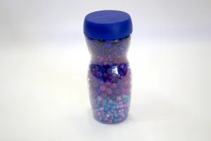 Mixed Bead Jar – Glass & Plastic Beads for Crafting & Jewelry Making (Purple)