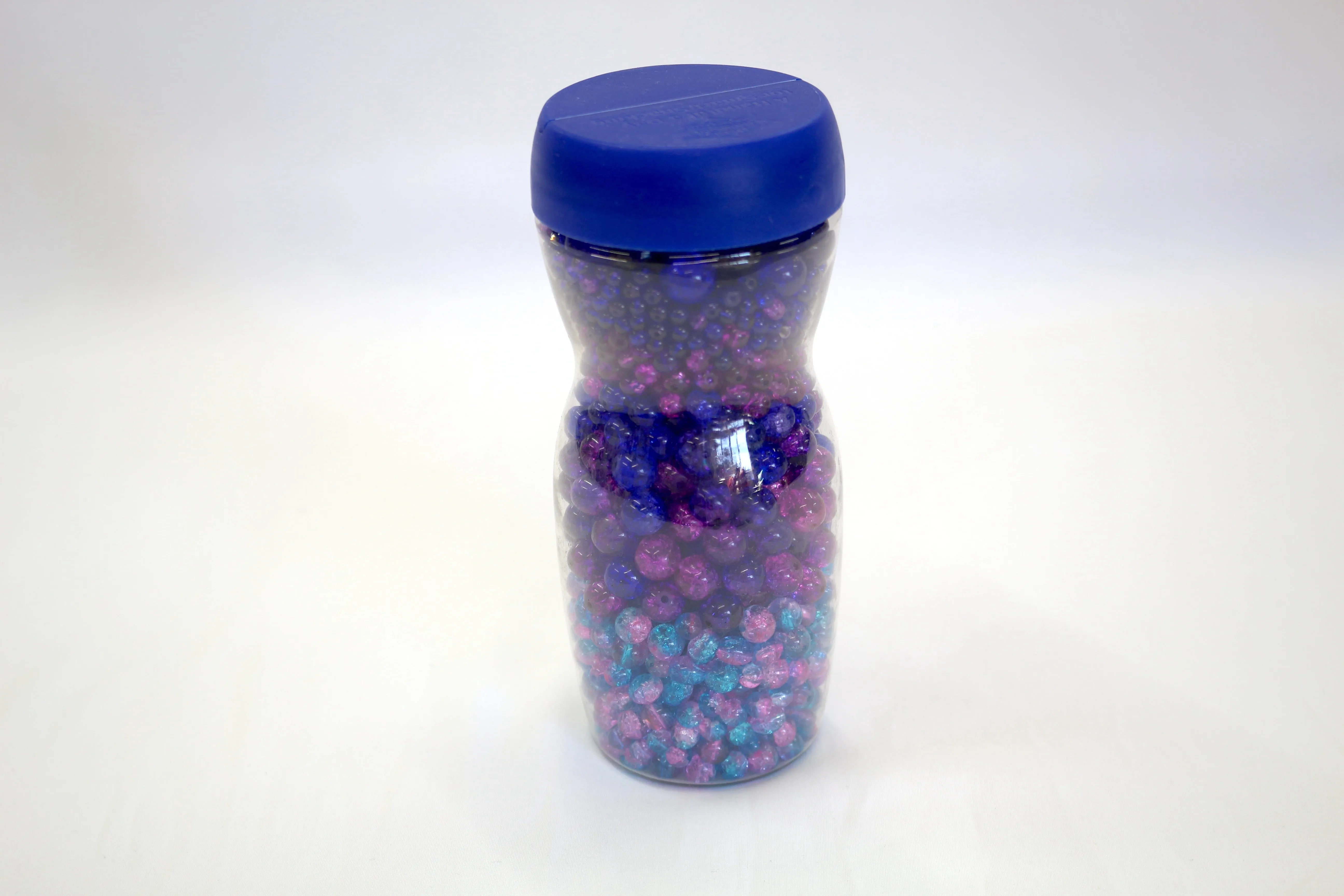 Mixed Bead Jar – Glass & Plastic Beads for Crafting & Jewelry Making (Purple)