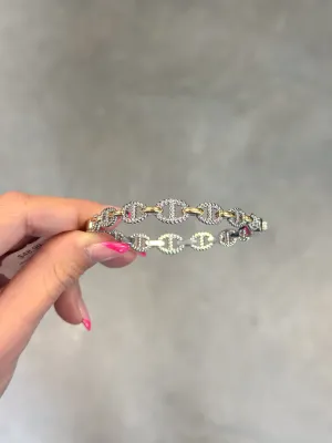 Mixed Metal Bangle Cuff