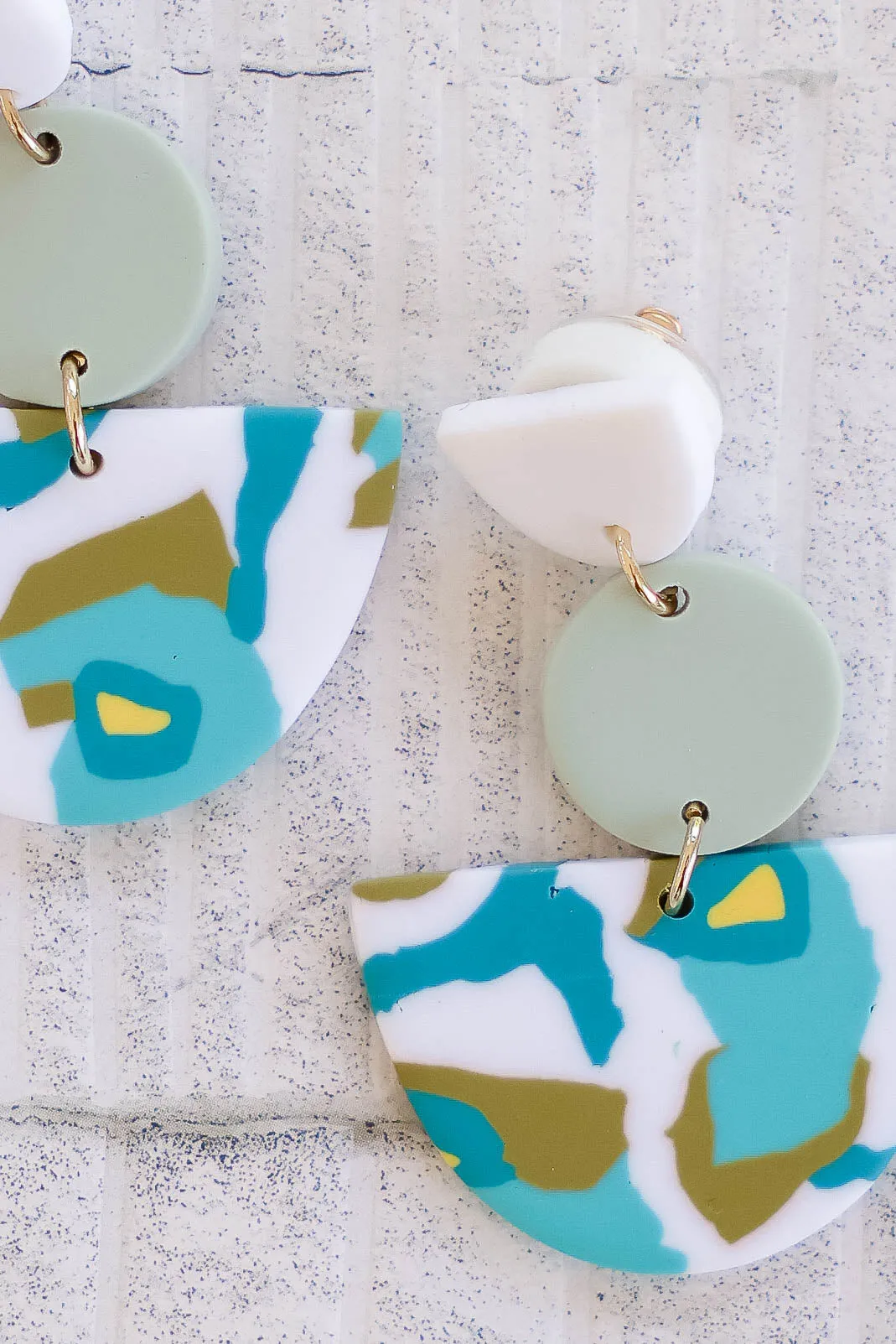 Mod Moment Drop Earrings - Turquoise