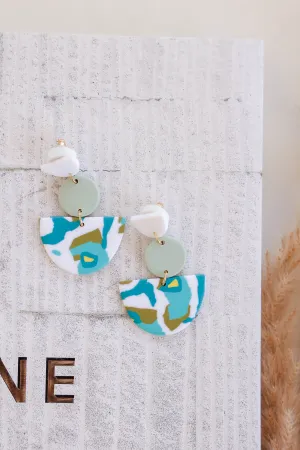 Mod Moment Drop Earrings - Turquoise