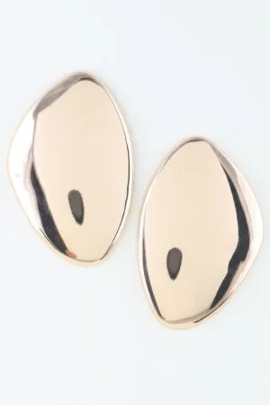 Modern Abstract Plate Stud Earrings