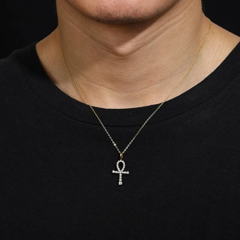 Moissanite S925 Ankh Pendant