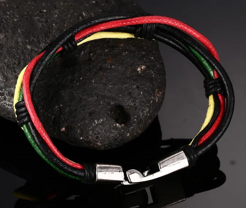 Multi-Layer Genuine Bracelete Leather Man Bracelets for men Casual/Sporty Alloy Hook Link Chain Men Jewelry Bracelets & Bangle