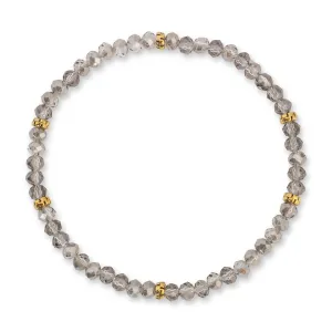 My FUN Colors Mini Crystal Bracelet Black Diamond / Gold Accent