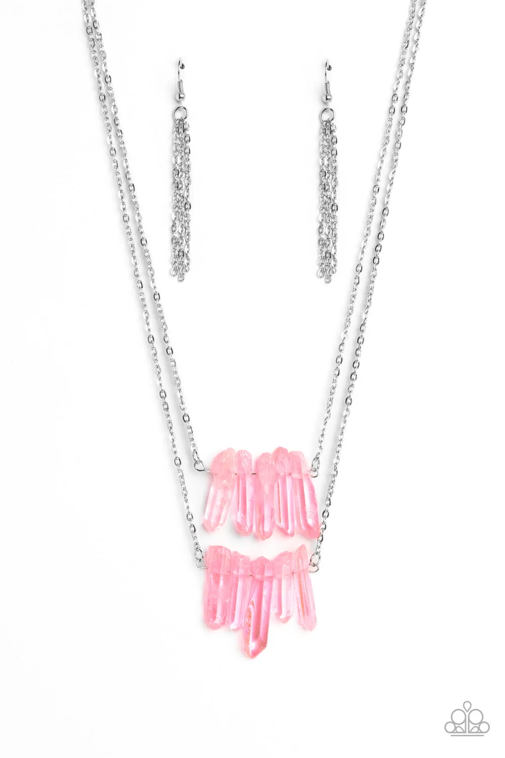 Necklaces Crystal Catwalk - Pink N2369